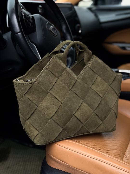 Жіноча cумка Alba, натуральна замша хакі (Bag)