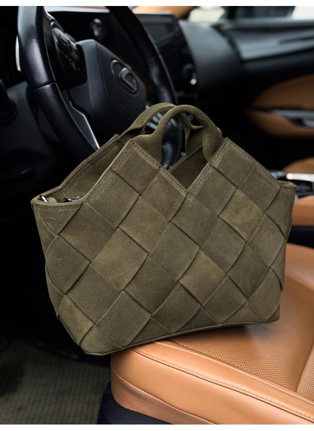 Жіноча cумка Alba, натуральна замша хакі (Bag)