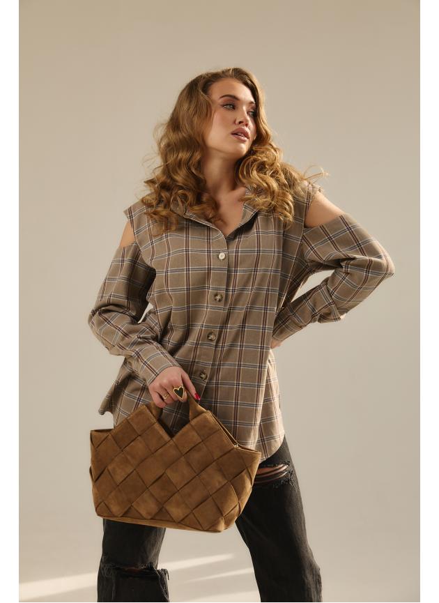 Жіноча cумка Alba, натуральна замша кастора (Bag)