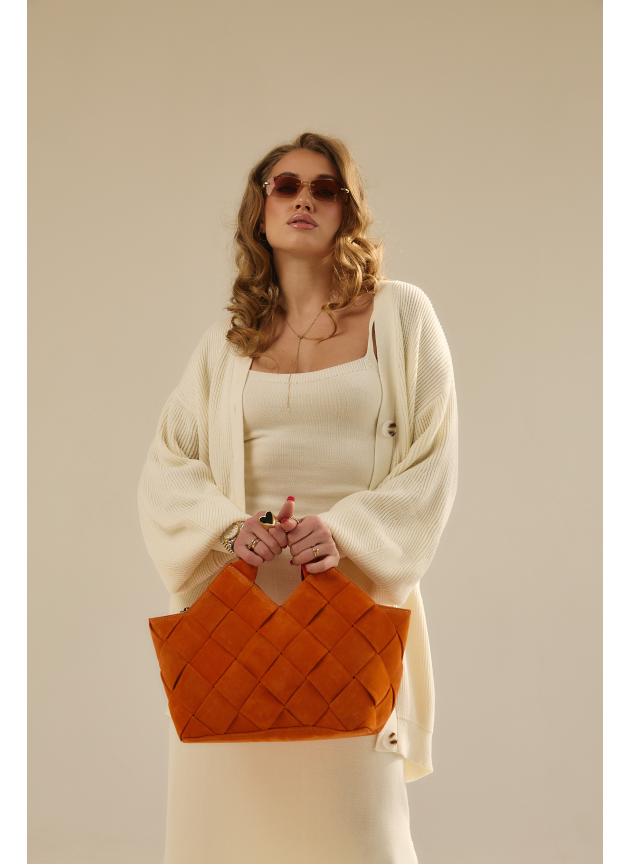 Жіноча cумка Alba, натуральна замша помаранчева (Bag)