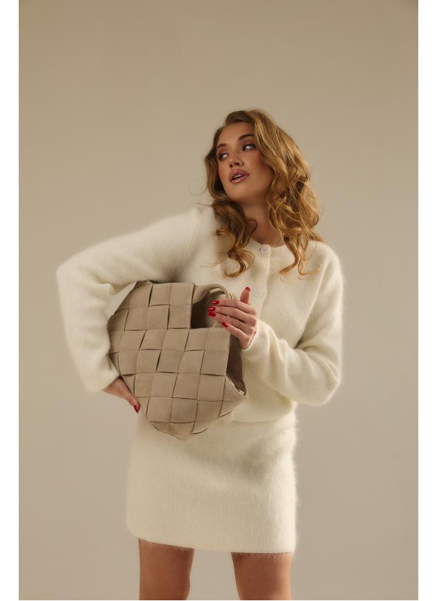 Жіноча cумка Alba, натуральна замша іворі (Bag)