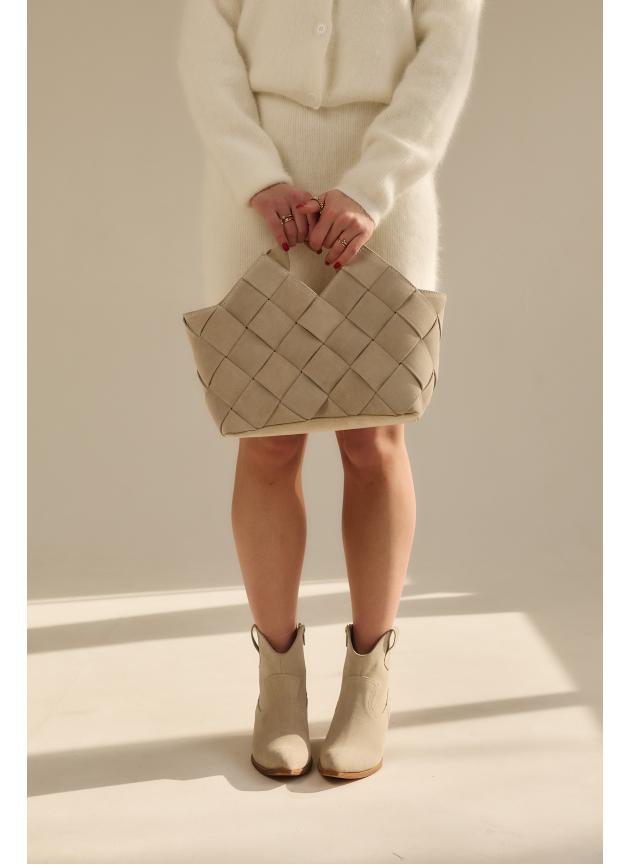 Жіноча cумка Alba, натуральна замша іворі (Bag)