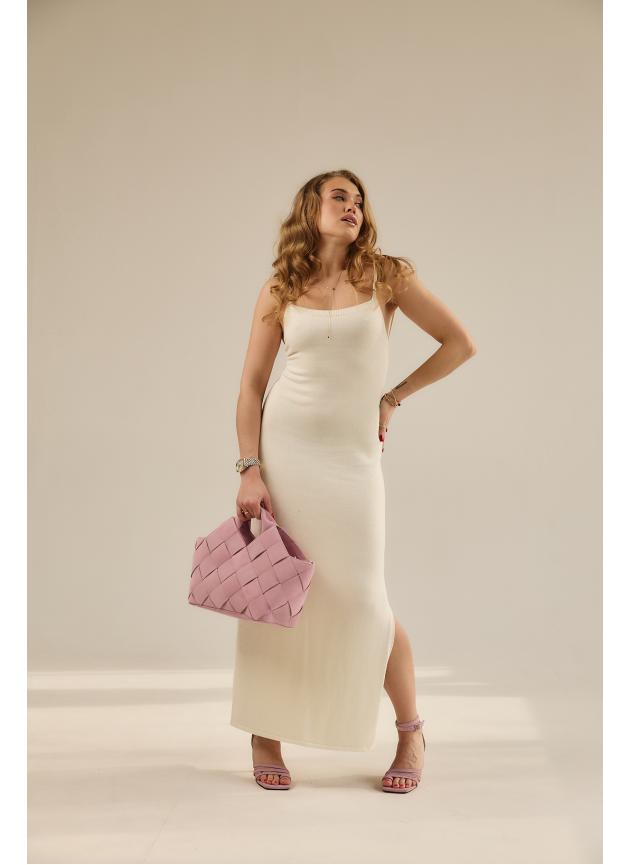 Жіноча сумка Alba, натуральна замша пильно-рожева (Bag)