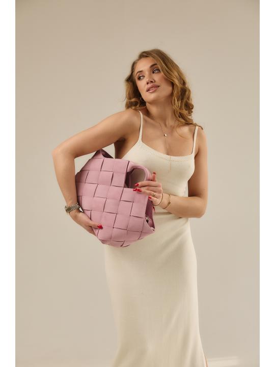 Жіноча сумка Alba, натуральна замша пильно-рожева (Bag)