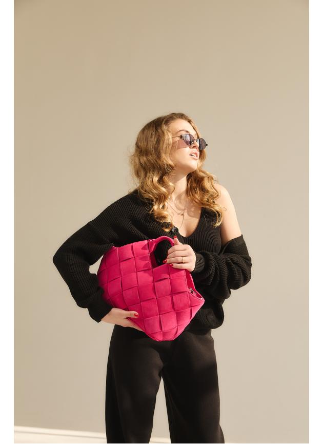 Жіноча cумка Alba, натуральна замша фуксія (Bag)