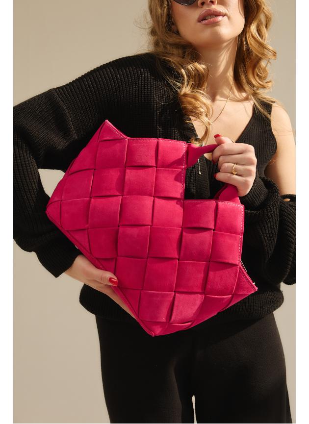 Жіноча cумка Alba, натуральна замша фуксія (Bag)
