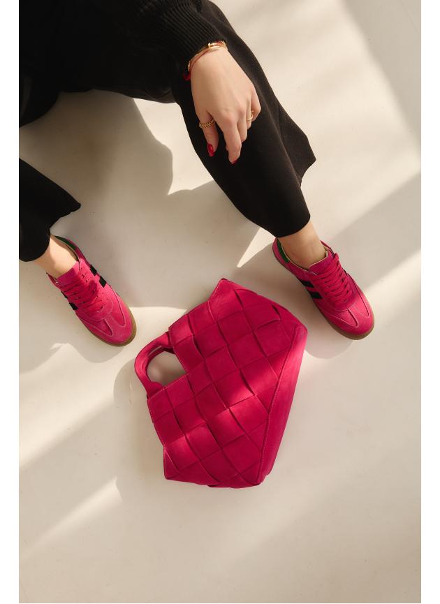 Жіноча cумка Alba, натуральна замша фуксія (Bag)