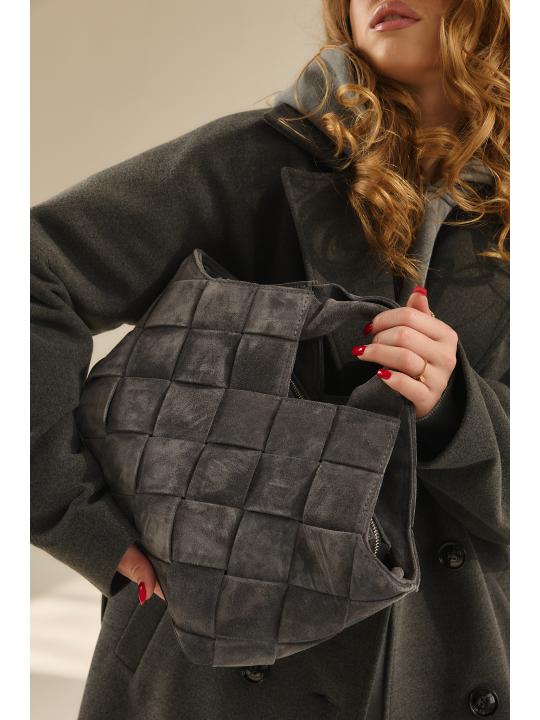 Жіноча cумка Alba, натуральна замша темно-сіра (Bag)