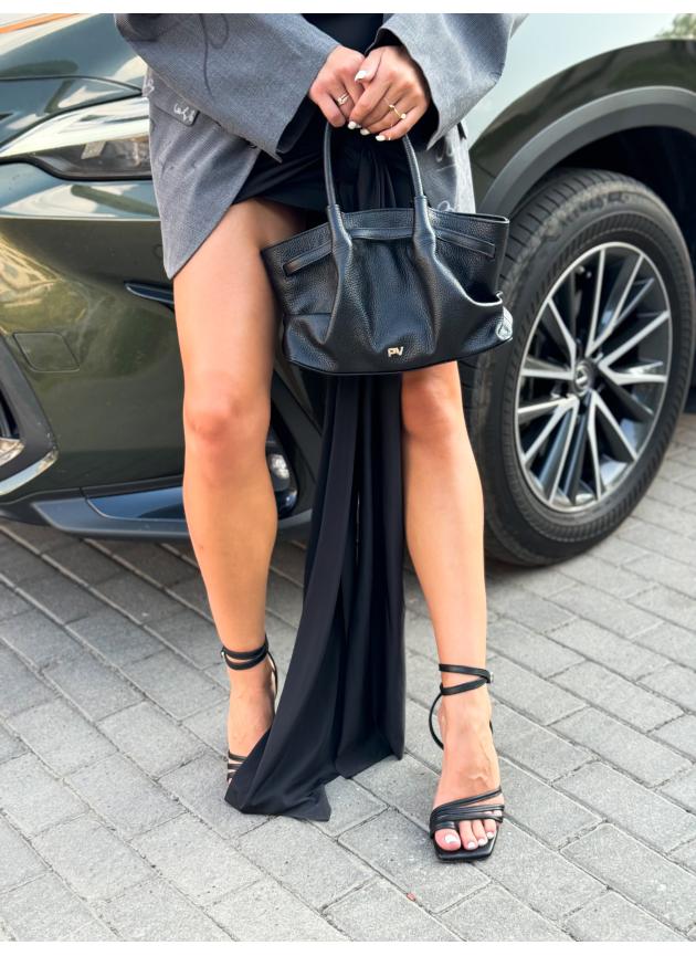 Жіноча сумка Ashley, натуральна шкіра флотар чорна (Bag small)