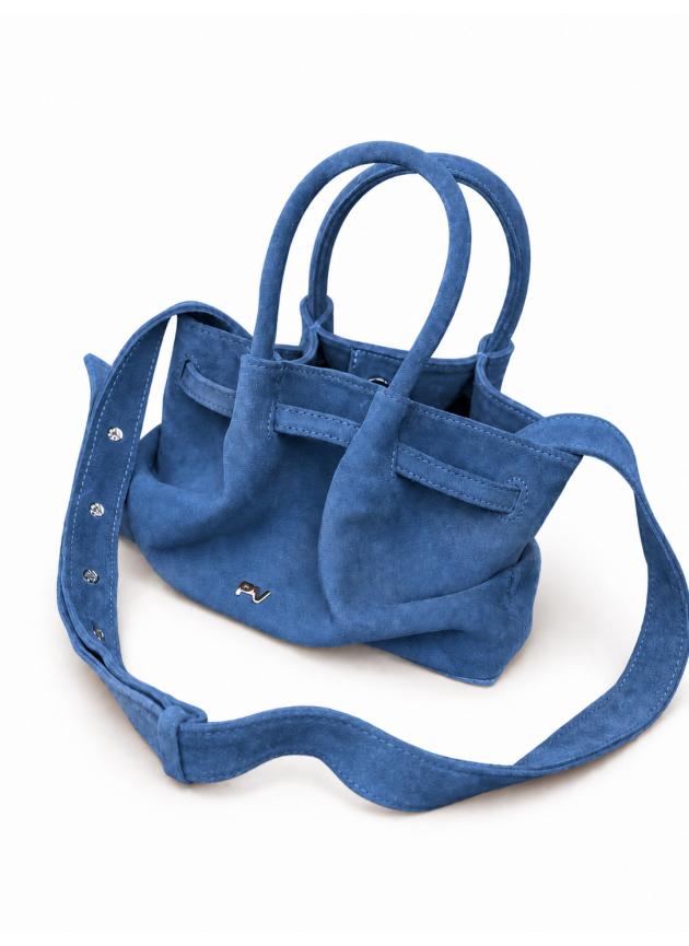 Жіноча сумка Ashley, натуральна замша джинс (Bag small)