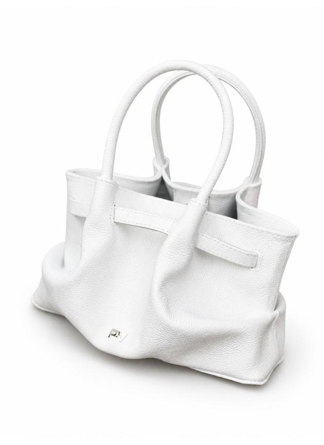 Жіноча сумка Ashley, натуральна шкіра біла (Bag small)