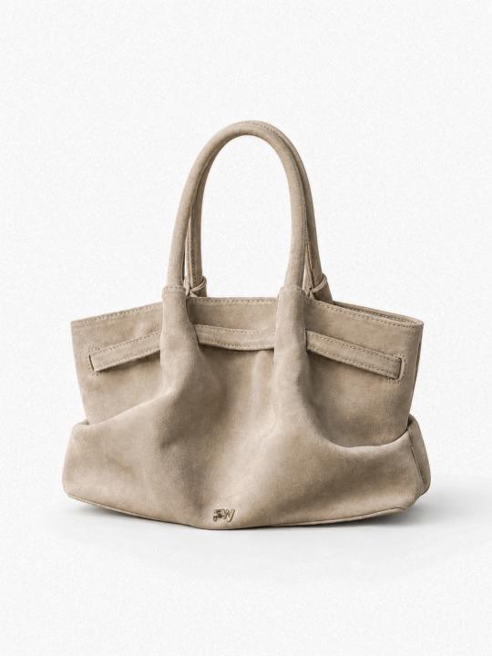 Жіноча сумка Ashley, натуральна замша іворі (Bag small)