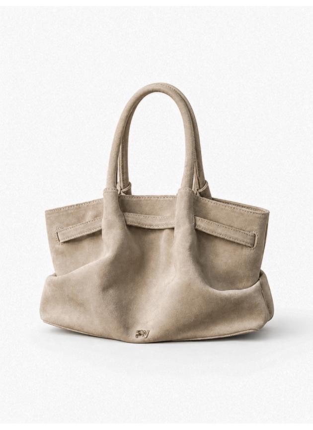 Жіноча сумка Ashley, натуральна замша іворі (Bag small)