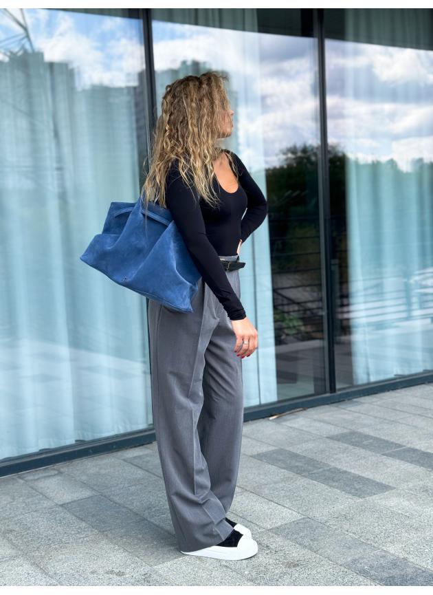 Жіноча сумка Ashley, натуральна замша джинс (Bag)