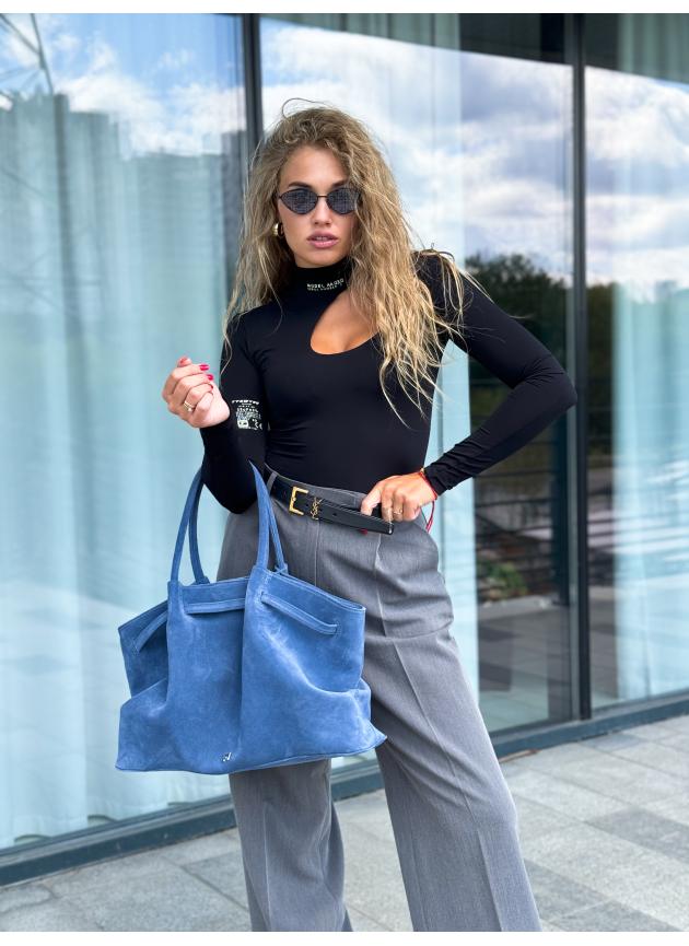 Жіноча сумка Ashley, натуральна замша джинс (Bag)