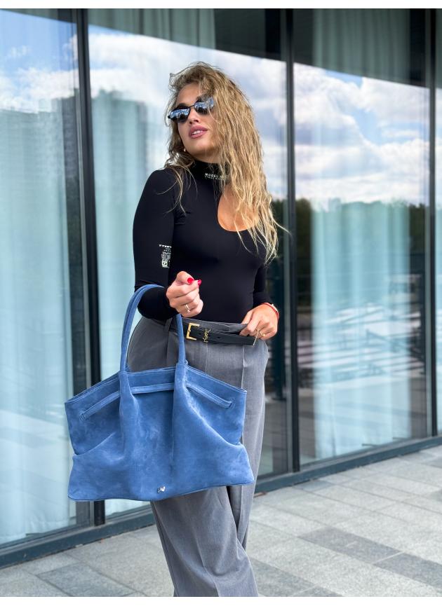 Жіноча сумка Ashley, натуральна замша джинс (Bag)
