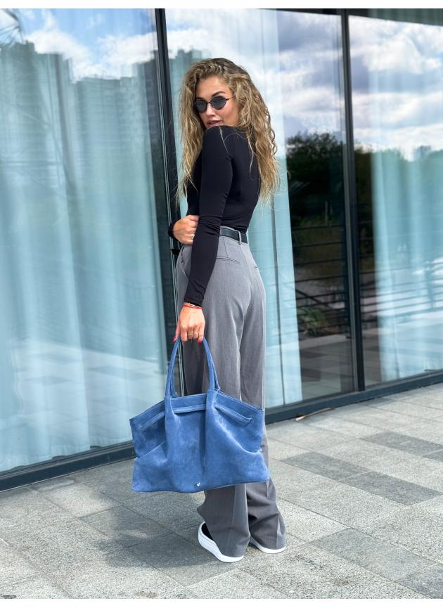 Жіноча сумка Ashley, натуральна замша джинс (Bag)