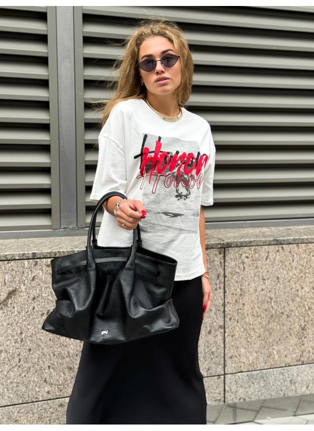 Жіноча сумка Ashley, натуральна шкіра флотар чорна (Bag)