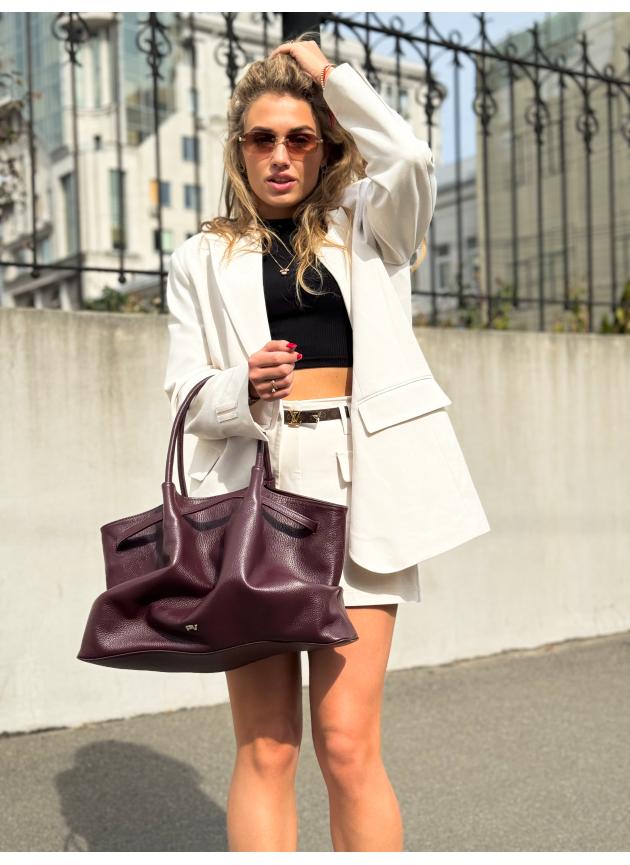Жіноча сумка Ashley, натуральна шкіра флотар бургунді (Bag)