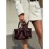 Жіноча сумка Ashley, натуральна шкіра флотар бургунді (Bag small)