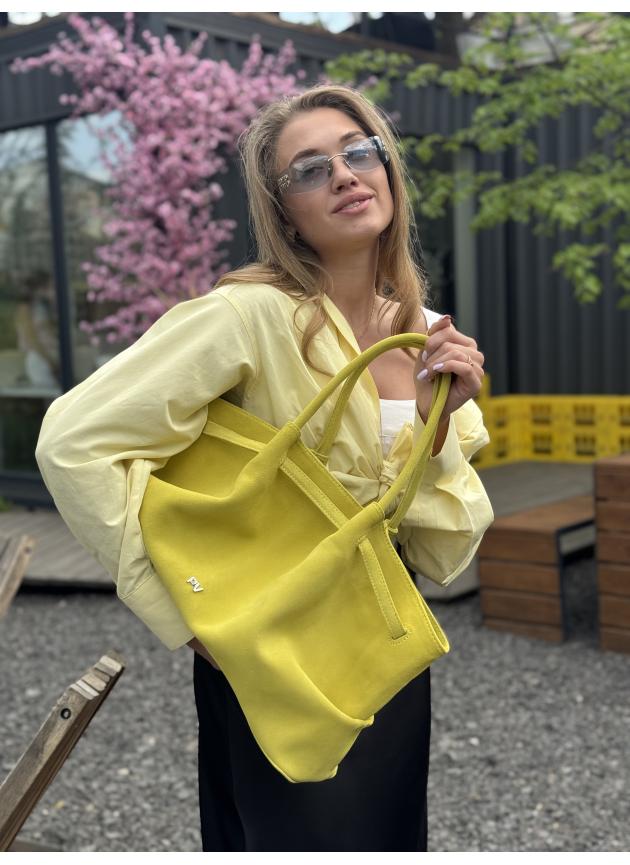 Жіноча сумка Ashley, натуральна замша жовтий (Bag)