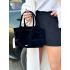 Жіноча сумка Ashley, натуральна замша чорна (Bag small)