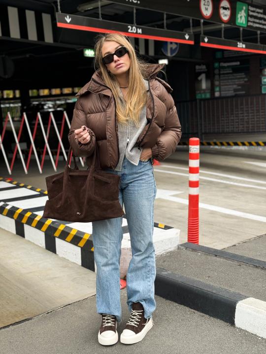 Жіноча сумка Ashley, натуральна замша какао (Bag)