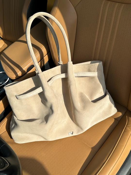 Жіноча сумка Ashley, натуральна замша іворі (Bag)