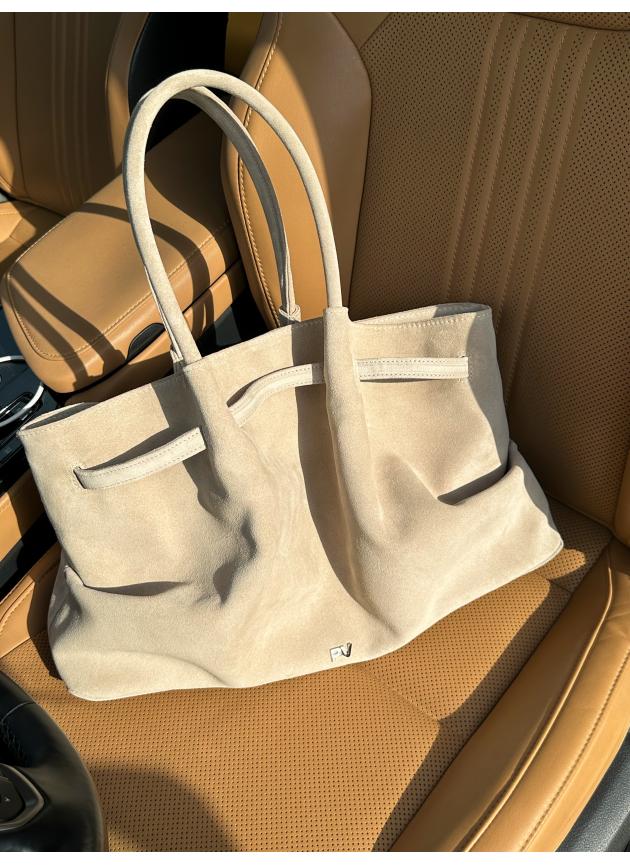 Жіноча сумка Ashley, натуральна замша іворі (Bag)