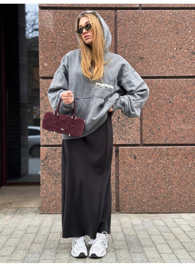 Жіноча сумка Camila, натуральна замша бордо (Bag Small)