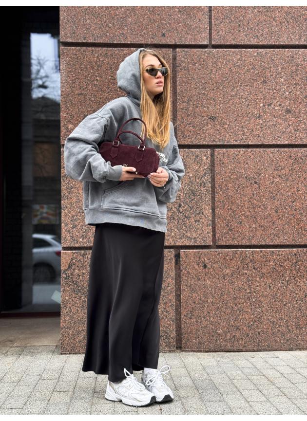 Жіноча сумка Camila, натуральна замша бордо (Bag Small)