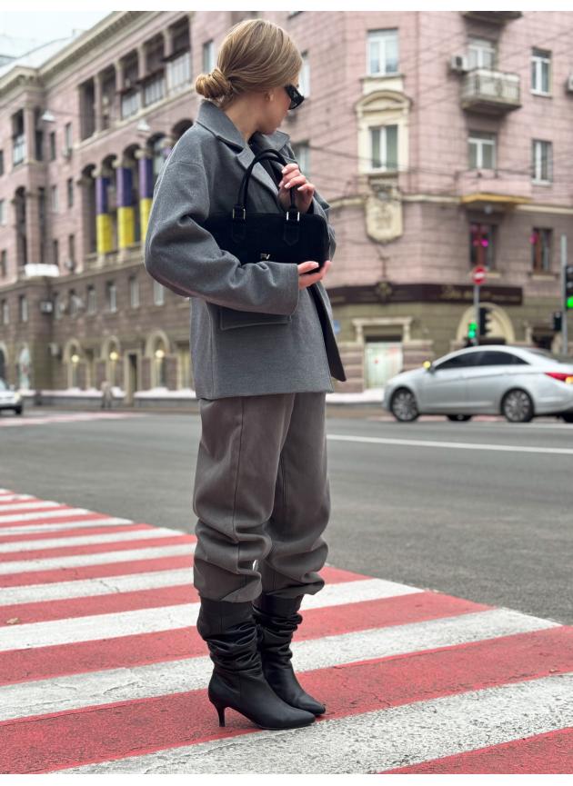 Жіноча сумка Camila, натуральна замша чорна (Bag Small)