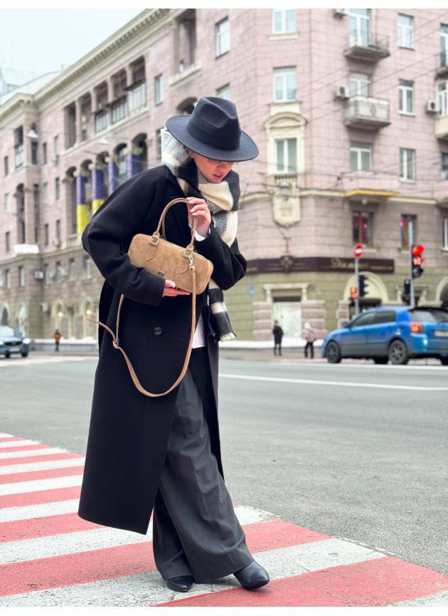 Жіноча сумка Camila, натуральна замша кастора (Bag Small)