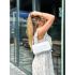 Жіноча сумка Pretty, натуральна шкіра біла рептилія (Bag small)