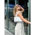Жіноча сумка Pretty, натуральна шкіра біла рептилія (Bag small)