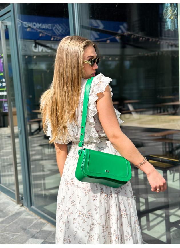 Жіноча сумка Pretty, натуральна шкіра зелена (Bag small)