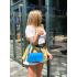 Жіноча сумка Pretty, натуральна шкіра яскраво-синя (Bag small)