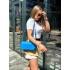 Жіноча сумка Pretty, натуральна шкіра яскраво-синя (Bag small)