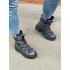 Черевики Boots Tedy, натуральна шкіра та замша темно-сірі