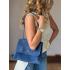 Жіноча сумка Emma, натуральна замша джинс (Bag midi)