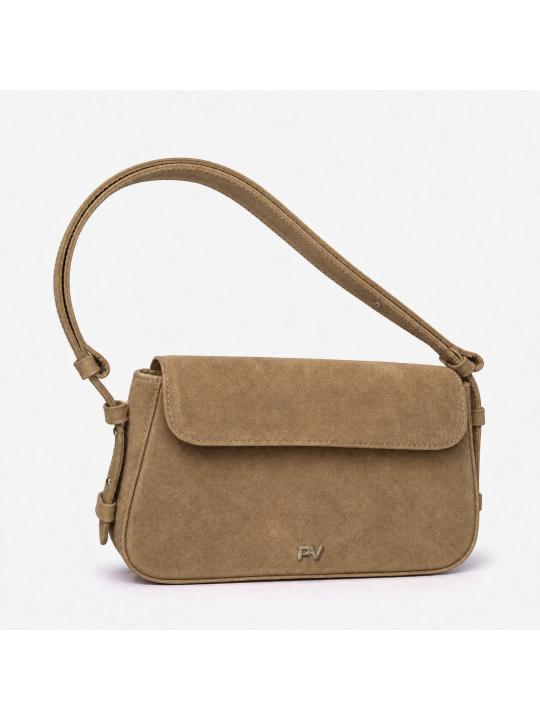 Жіноча сумка Perry, натуральна замша бежева, кастора (Bag small)