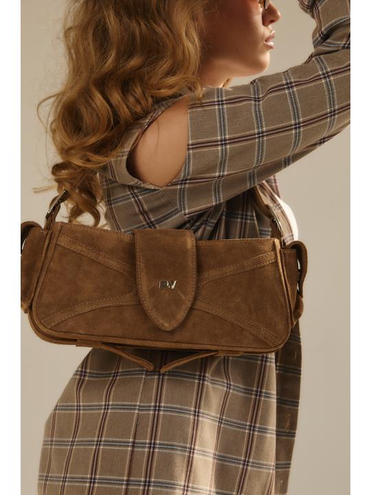 Жіноча сумка Rebecca, натуральна замша кастора (Bag small)
