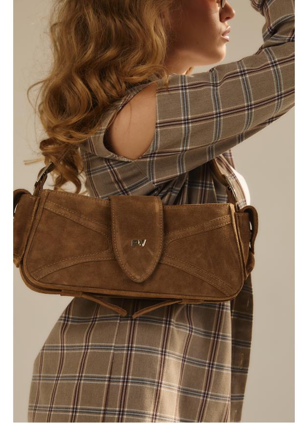 Жіноча сумка Rebecca, натуральна замша кастора (Bag small)