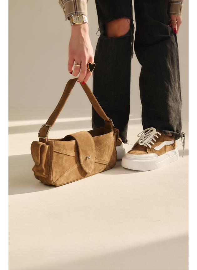 Жіноча сумка Rebecca, натуральна замша кастора (Bag small)